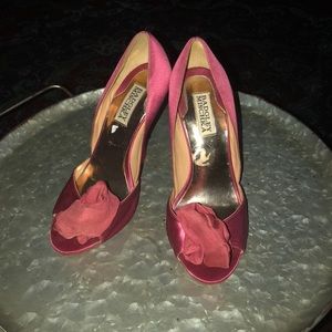 Badgley Mischka pretty pink open toe heels